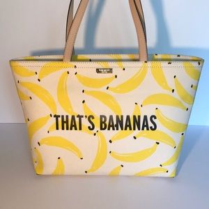 NWT Kate Spade Bananas Canvas Tote